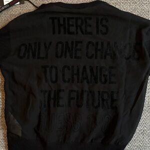 Guess Black Graphic Sweatshirt Mesh Back